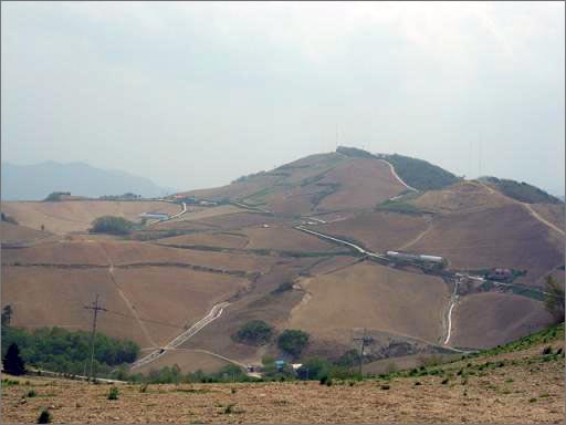 고랭지 밭으로 변한 안반데기. 인간의 힘이 무섭다. 